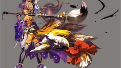 Ass blade Anime paintings white hair Soul bows long hair anime 