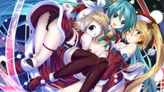 Ass blondes blush long hair anime girls blue eyes green eyes 