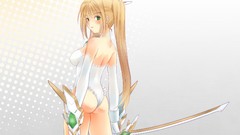 Ass blondes green eyes twintails thigh highs