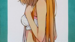 Ass Canaan blondes long hair anime girls lingerie panties 