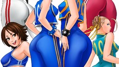 Ass chun-li Tekken street fighter Lili Rochefort bodysuits 