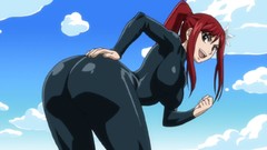 Ass fairy tail redheads Scarlet Erza tight clothing