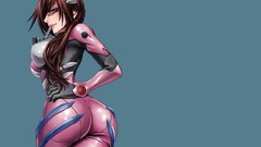 Ass glasses anime girls neon genesis evangelion makinami mari 