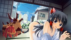 Ass hakurei reimu touhou nekomimi animal ears cleavage video 