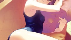 Ass interior Anime wet anime girls brunettes lying down lolicon 