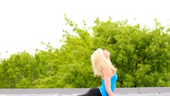 Ass outdoors blondes tights yoga yoga pants