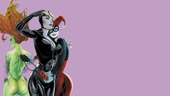 Ass pink background Catwoman harley quinn cleavage Gotham City 