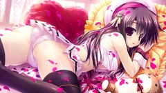 Ass prism long hair black hair game cg underwear panties 