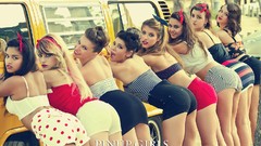 Ass Shorts Volkswagen group of girls Pin Up Girls short skirts 