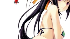 Ass transparent Anime smiling long hair purple hair purple eyes 