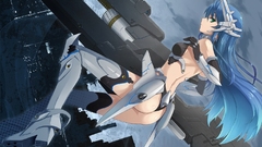 Ass weapons blue hair