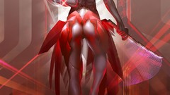 Ass white hair artwork video games lineage long ears