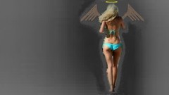 Ass wings blondes angels skinny Photo manipulation swimsuits 