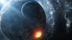 Asteroids apocalyptic outer space digital art