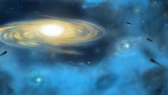 Asteroids galaxies outer space