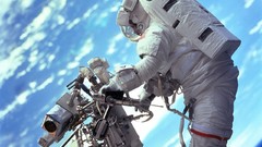 Astronauts Earth outer space