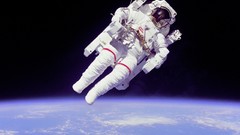 Astronauts Earth outer space floating