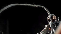Astronauts outer space space walk low earth orbit