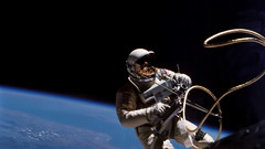 Astronauts space walk