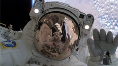 Astronauts Space walk reflections