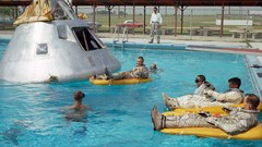 Astronauts swimming pools