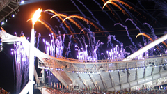 At opening ceremony high