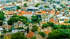 Athens cityscapes tilt-shift