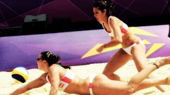 Athletes beach volleyball Lili spanish girl lili y elsa