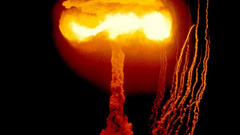 Atom bomb explosion military