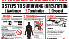 Attack sheet zombie survival posters zombies guide infographics