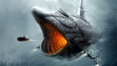 Attack submarine Sharks drawings nautilus