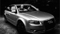 Audi black and white cars