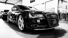Audi black and white cars Audi A6