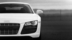 Audi black and white white Sports Car cars monochrome audi r8