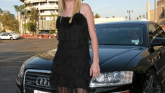 Audi blondes woman dress
