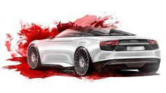 Audi cars concept art Audi E-Tron Spyder