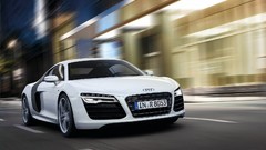 Audi cars roads audi r8 white cars Audi R8 V10