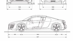 Audi r8 ride 2008 blueprints