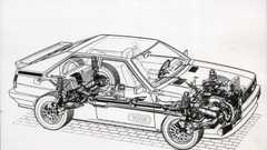 Audi vehicles cutaway Quattro