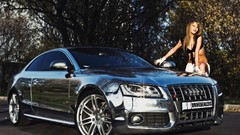 Audi woman cars roads shiny chrome models audi s5 girls with 