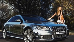 Audi woman chrome girls with cars