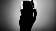 Audrey beautiful woman grayscale