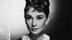 Audrey Hepburn Actress grayscale
