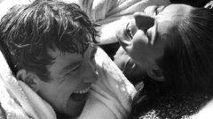 Audrey hepburn grayscale laughing