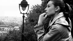 Audrey Hepburn grayscale monochrome
