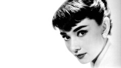Audrey Hepburn monochrome white