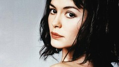 Audrey Tautou faces Actress brown eyes brunettes red lipstick