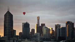Australia Melbourne buildings cityscapes skylines hot air 