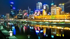 Australia Midnight Melbourne cityscapes