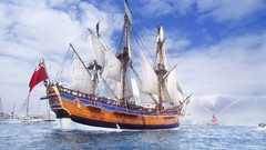 Australia Sydney Harbor Endeavour replica